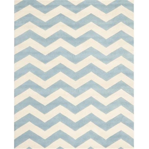 Chatham Hand Tufted Runner Rug- Blue - Ivory- 2 ft. 3 in. x 7 ft., Safavieh, Mfr#: CHT715B-27